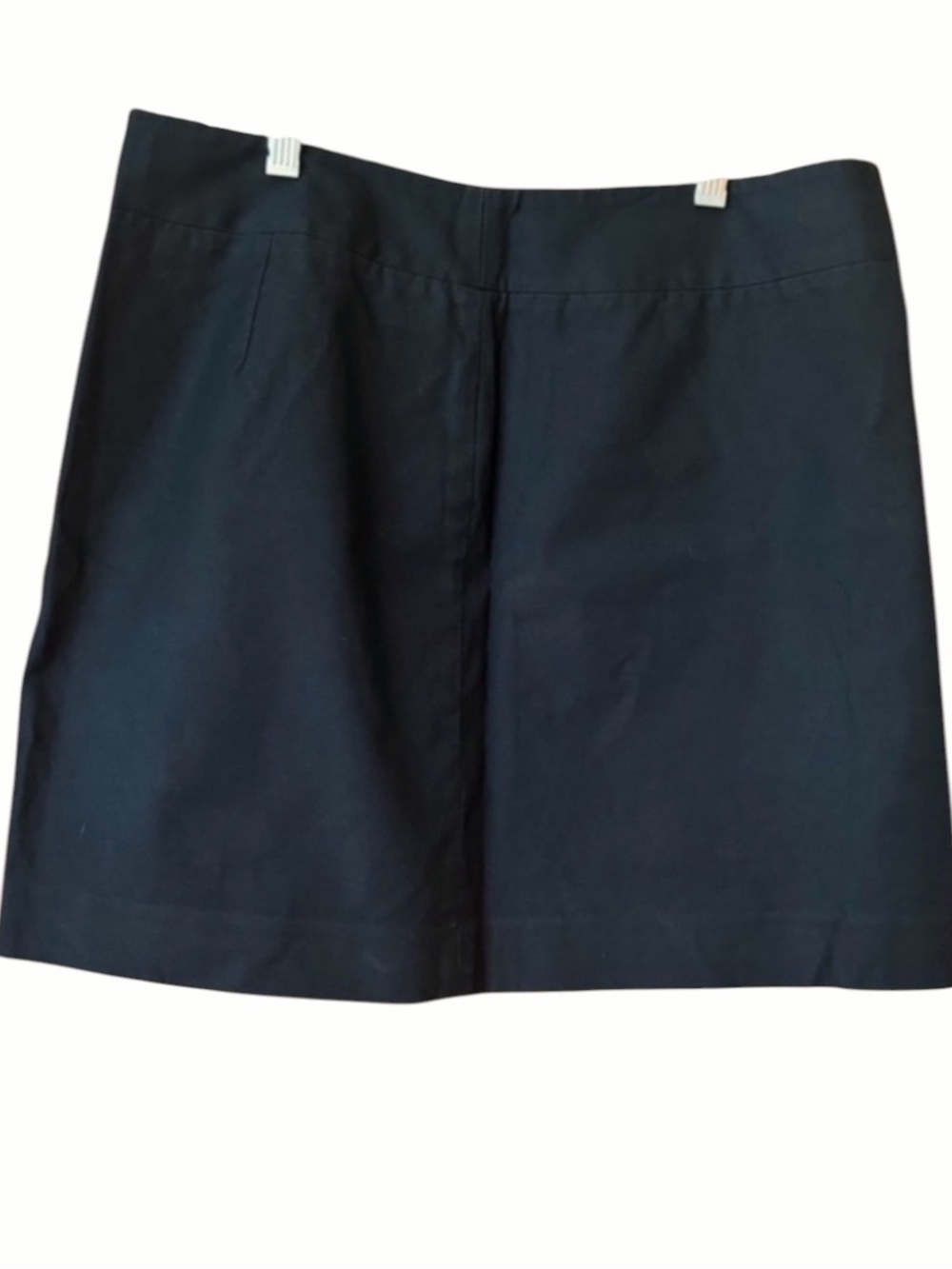 Banana Republic Black Cotton Stretch A-Line Mini Skirt Size 8 Back Zip